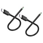 2 pices 5v / 3a usb - c mle prise pigtail cble d'alimentation 22awg type - c prise a 4 broches cble ...