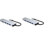 2 pices 6 station d'accueil pour ordinateur portable commutateur individuel hub usb hub multi chargeur ...
