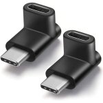 2 pi�ces adaptateur usb - c type c m�le a femelle a 90 degr�s, coud� vers le haut et vers le bas, extension ...