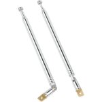 2 pi�ces antenne radio 103. 5cm antenne fm t�lescopique, c�bles d'antennes pour radio tv, design de 7 ...