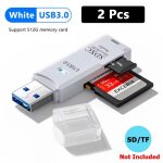 2 pices lecteur de carte usb 3. 0 usb vers sd tf carte mmoire adaptateur de cl usb pour pc accessoires ...