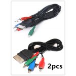 2 pices tv hd component composite audio vido cble av cordon pour xbox original 1. 8 m