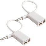 2 pi�ces aux � usb 3. 5mm m�le aux audio jack branchez � usb 2. 0 femelle convertisseur c�ble cordon ...