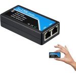 2 port poe extenseur, ieee 802. 3af / at compatibles 10 / 100 mbps rj45, poe repetiteur 100 metres extenseur, ...