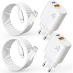 2 - port rapide chargeur pour iphone 14 / 13 / 12 / 11 pro max plus mini se, iphone xs xr x 8 7, ipad, ...