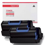 2 toner pour oki 45488801 black 18000 pages avec b 721dn; b 731dn; b 731dnw; mb 760; mb 760dn; mb 760dn ...
