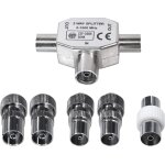2 way coaxial splitter - bk 0 - 1000mhz antenna splitter for dvb - t / bk - t adapter for cable tv + ...