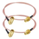 2 x câble sma femelle à sma mâle à angle droit câble sma rg316 50cm câble d'antenne wifi câble sma mâle ... 2 x câble sma femelle à sma mâle à angle droit câble sma rg316 50cm câble d'antenne wifi câble sma mâle ...