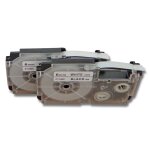 2 x cassette cartouche ruban 6mm vhbw pour casio cw - l300, kl - 100e, kl - 120, kl - 1500, kl - 200e, ...