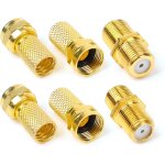 2 x raccord  visser fiche f 7mm femelle / femelle et 4 x fiche f 7mm avec joint en caoutchouc pour cble ...