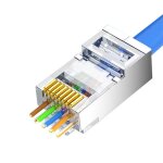 20 / 50 / 100pcs cat7 blind� en m�tal rj45 connecteurs fiche modulaire cat 7 8p8c r�seau rj 45 c�ble ...