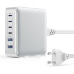 200w multi usb c charger, 6 ports gan iii tech fast charger qc + pd 65w charger laptop adapter with 4 ...