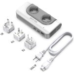 200w transformateur de voltage voyage 110v a 220v avec adaptateur aus uk eu usa, avec 2 prises ac et ... 200w transformateur de voltage voyage 110v a 220v avec adaptateur aus uk eu usa, avec 2 prises ac et ...