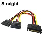 20cm coude droit  90 degrs sata 15 broches mle  2x15p femelle y 15 broches cble d'alimentation adaptateur ...