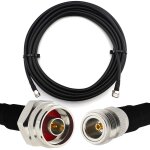 20m n m�le (hex) vers n femelle c�ble coaxial �tanche ip67 - hf400 flexible 50 ohm c�ble d'extension ...