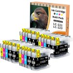 20x cartouches d'encre compatibles avec brother lc - 221 lc - 223 pour dcp - j4120 dcp - j562 mfc - j4420 ... 20x cartouches d'encre compatibles avec brother lc - 221 lc - 223 pour dcp - j4120 dcp - j562 mfc - j4420 ...