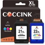 21xl 22xl cartouches d'encre remplacement pour hp 21 xl 22 xl deskjet f380 f370 3930 d2360 d2460 f2180 ...