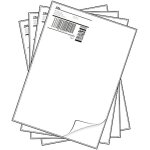 25 feuilles a4 etiquettes adh�sives papier adh�sives pour imprimante 1 �tiquette / feuille 25 pi�ces ...