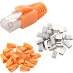 25 pcs cat6 connecteurs rj45 m�talliques blind�s prise modulaire - cat 6 ftp 8p8c r�seau rj45 c�ble connecteur ...
