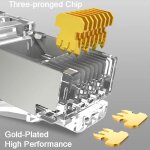 25 pices connecteurs rj45 blinds en mtal cat6 extrmits de prise modulaires - connecteur ethernet ...