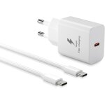 25 w usb c mains charger for samsung galaxy s25, s24, s23, s22, s21, s20 + , fe, ultra, a15, a54 5g, ...