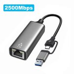 2500mbps type c vers carte rseau rj45 lan 2. 5gbps usb 3. 0 convertisseur usb c 2. 5g adaptateur gigabit ...