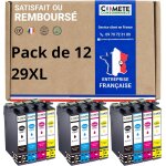 29xl - 12 cartouches compatibles avec epson 29 xl fraise - multipack pour xp - 342 xp - 352 xp - 452 ...
