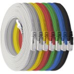 2m - 7 couleurs - 7 pi�ces c�ble plat cat7 c�ble r�seau cat 7 c�ble brut gigabit lan (10gbit / s) c�ble ...