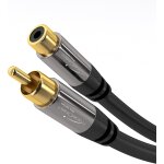 2m c�ble d'extension cinch, audio / digital / vid�o (c�ble coaxial, prises rca m�le / femelle, pour caisson ...