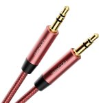 2m nylon cble jack audio 3, 5 mm stro aux cble en nylon prise mtallique tlphone portable smartphone ...