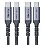 2m usb c vers usb c 2 pack, cble de charge rapide 100w c vers c, type c 3. 1 gen 2 10gbps transmission ...