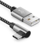 2m usb a to usb c male cable 90 degree angled charging cable a to c for iphone 15 16 pro max samsung ...