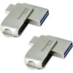 2pack 128 go u2013 cl usb dual 3. 2 gen 1 (type - c et a), botier mtallique, rapide et compact. plug ...