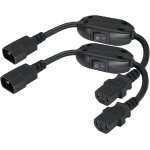 (2pack)iec 320 c14 à c13 alimentation secteur avec interrupteur c13 noyau interne à c14 noyau externe ... (2pack)iec 320 c14 à c13 alimentation secteur avec interrupteur c13 noyau interne à c14 noyau externe ...