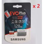 2pcs carte mémoire micro sd sdxc samsung evo plus 128 go classe 10 u3 100 mo / s 4k ultra hd 2pcs carte mémoire micro sd sdxc samsung evo plus 128 go classe 10 u3 100 mo / s 4k ultra hd