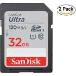 2pcs carte mmoire sdhc sandisk ultra 32 go jusqu' 120 mo / s classe 10 uhs - i