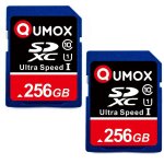 2pcs qumox carte mmoire sd sdxc 256go 80mb / s class 10 uhs - i sdxc sd