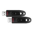 2pcs sandisk 64 go ultra cl usb 3. 0 , jusqu' 130 mo / s noir - (paquet de deux)