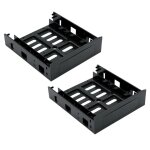 2x 5, 25 pouces d'espace cd - rom  3, 5 2, 5 sata hdd mobile rack bracket botier noir pour pc