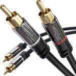 2x c�ble rca 3m, c�ble audio st�r�o 2 x 2 cinch particuli�rement r�sistant et d'une qualit� sonore brillante ...