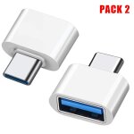 2x mini adaptateur usb vers type - c connecteur pour macbook pro