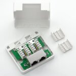 2x prise réseau cat 6a 2x prise rj45 ftp blindé montage mural ethernet 10 gbit lan câble de brassage ... 2x prise réseau cat 6a 2x prise rj45 ftp blindé montage mural ethernet 10 gbit lan câble de brassage ...