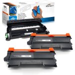 2x tn2220 toners + 1x dr2200 tambour compatibles avec brother tn2220 dr2200 pour dcp - 7055 dcp - 7060d ...