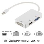 3 en 1 1080p - mini displayport dp vers hdmi, connecteur de câble dvi vga pour apple macbook pro air ... 3 en 1 1080p - mini displayport dp vers hdmi, connecteur de câble dvi vga pour apple macbook pro air ...