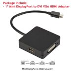 3 en 1 mini dp - 3 en 1 mini dp - mini dp displayport vers hdmi, adaptateur vga dvi, convertisseur de ...