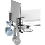 3 en 1 support ordinateur portable, support ajustable pour ordinateur portable avec plateau de gestion ...