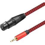 3. 5 mm (1 / 8 inch) trs stro mle  xlr femelle cble de microphone en nylon tress pour smartphone, ...