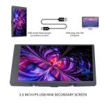 3. 5 pouces ips moniteur lcd pour boitier mini itx ips type - c ecran secondaire cpu gpu ram hdd surveillance ...