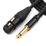 3. 5mm (1 / 8 pouce) trs st�r�o m�le � xlr femelle c�ble d'interconnexion audio, convient pour ipod, ...