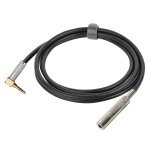 3, 5mm m�le 90 degr�s angle droit � 6, 35mm femelle c�ble audio c�ble d'extension pour casque c�ble aux ...